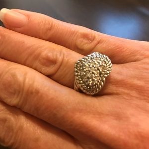 Judith Ripka Sterling Silver Diamonique Hear Ring